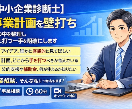 中小企業診断士と事業計画を壁打ち整理します 頭の中を整理し、次に打つ一手を明確にします イメージ1