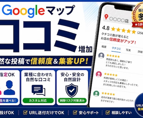 Googleマップ口コミ増加MEO対策致します イメージ1