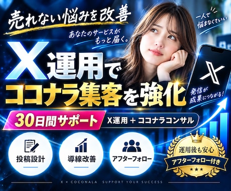 X（Twitter）運用＋ココナラコンサルします イメージ1