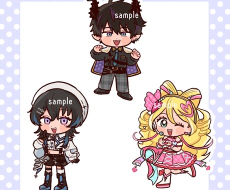 商用利用可⭐︎かわいいミニキャライラスト制作します アイコンやグッズの制作などに！お気軽にご相談ください！ イメージ2