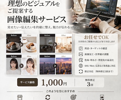 AIを活用して、画像を意のままに編集します その一枚、もっと魅力的にしませんか？ イメージ1