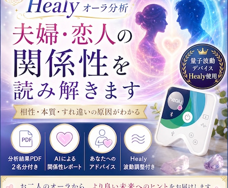 オーラ分析結果から夫婦・恋人の相性を読み解きます イメージ1