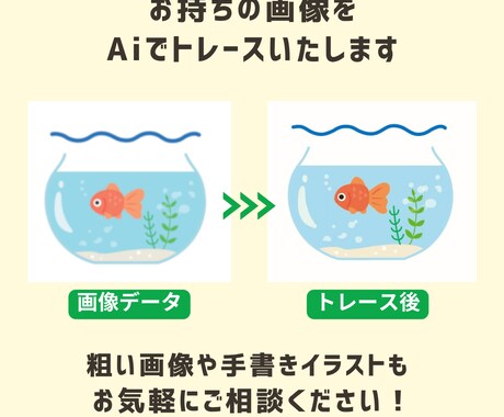 画像を丁寧にトレースしてAiデータ化します イラストや粗い画像も！ご希望のデータ形式で納品します イメージ2