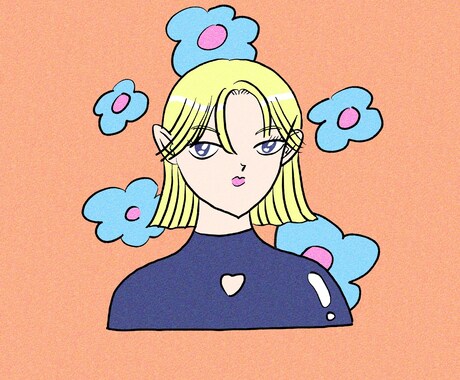 おしゃれでかわいいポップなアイコン作成します SNSアイコンでちょっとかわいい個性を出したい方！ イメージ1