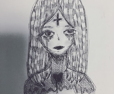 似顔絵ペン画で描きます ペン画なので細かく繊細なタッチ陰影のある立体的な似顔絵 イメージ2