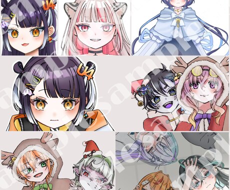 イラスト描きます アイコン/立ち絵/ミニキャラ などを請け負います。 イメージ2