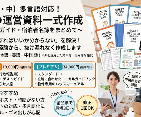 民泊の運営資料一式（ルール・ガイド）を作成します イメージ1