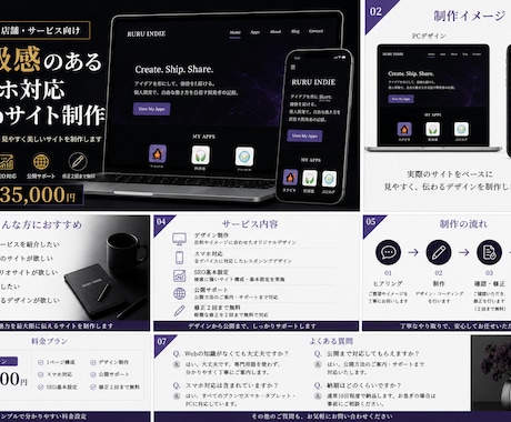 高級感のあるスマホ対応Webサイトを制作します 高級感あるWebサイトを、デザインから公開まで一貫制作します イメージ1