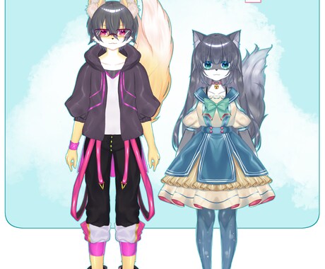 Facerig用イラスト制作します 獣人からケモ耳っこまであなたの好きな姿に！ イメージ2