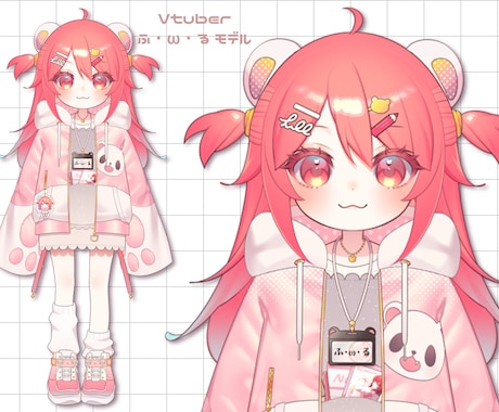 オリジナルのVtuberモデルを制作致します イラストからLive2Dに至るまで制作可能です！ イメージ2