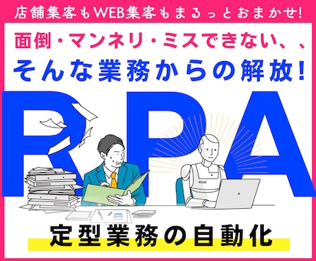 RPA⭐面倒な繰り返し定型業務を自動化で楽にします 忙しすぎるあなたに✨ロボ化→生まれた時間を生産性の高い業務に イメージ1