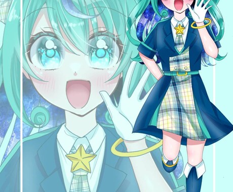 キラキラ！可愛いイラスト描きます 見積もり即対応!!気軽にお問い合わせください イメージ2