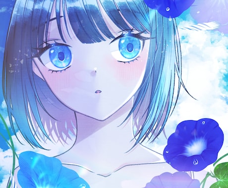 透明感抜群な儚げイラスト描きます 配信用サムネイルやSNSアイコンTRPG立ち絵MVイラスト等 イメージ2