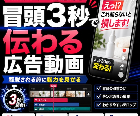 TikTok・リール広告動画を制作ます 商品・サービスの魅力が伝わる広告動画に仕上げます イメージ1