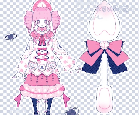 オリジナルキャラクターをデザインします 女の子 ・かわいい ・病みかわ ・夢核 イメージ2