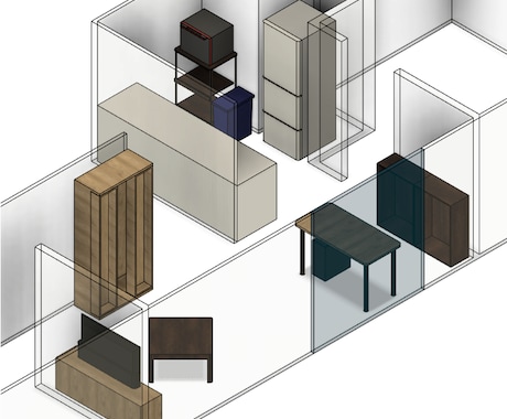 部屋のレイアウトを3Dで作成します 模様替えや引越しの際の家具のレイアウトでもう悩まない‼ イメージ1