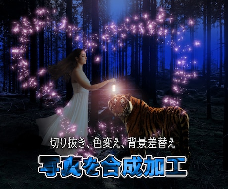 あなたの写真を合成加工いたします オシャレな画像やインパクトのある画像を作成します イメージ2