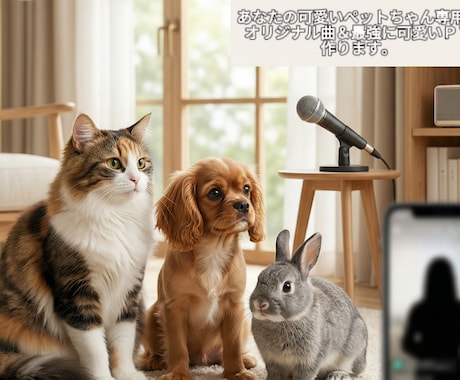 ペット専用！オリジナル曲と最強に可愛いＰＶ作ります スマホの素材を丸投げＯＫ！世界に一つの貴方の子のＭＶをお届け イメージ2