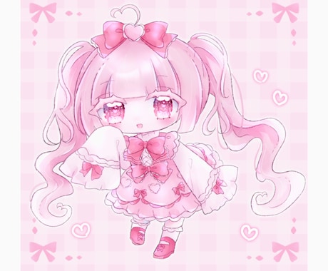 SDイラスト♡キラキラ可愛いミニキャラ描きます とにかく"カワイイ"が好きな方へ！SNSアイコン、グッズ等◎ イメージ2