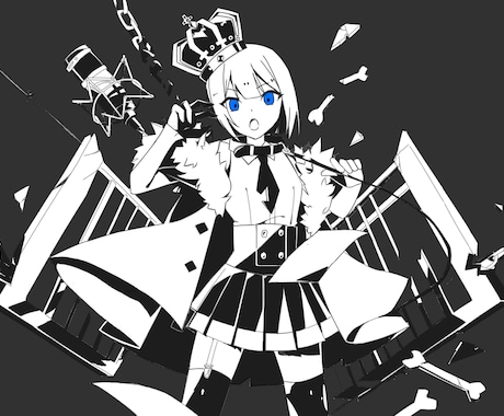 かいりきベアさん曲イラストかきます 歌い手さん向け！ルマ、ベノム等のトレスイラスト描きます！ イメージ1