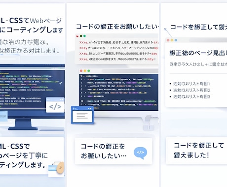 HTML・CSSの修正・コーディング対応します 初心者の方も安心小さな修正から対応します苦手な方でも歓迎です イメージ1