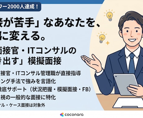面接が苦手な方へ　あなたの強みを引き出します 答えを教え込むのではなく「あなたの中から引き出す」面接練習。 イメージ1