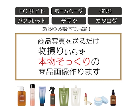 物撮りいらず、本物そっくりの商品画像を作ります