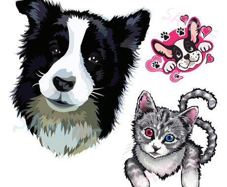 美大卒デザイナーがペットや動物の似顔絵を描きます 犬、猫、鳥、様々な動物、ドラゴンなど何でもござれ♪ イメージ1
