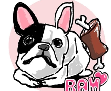 ★大切なペット（バストアップ）ゆるイラスト！　　アイコン作成（カラー） イメージ2