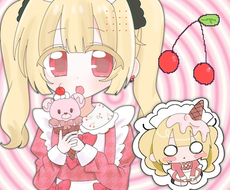 萌え萌えかわいい詰め込みイラストを描きます ひと枠のみの大特価！商業利用も可能なイラストを提供します！ イメージ1