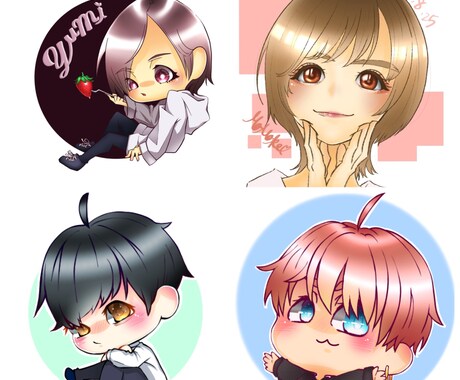 最短即日！可愛い似顔絵アイコンお描きします お客様の要望に応え、素早く丁寧に納品いたします。 イメージ2