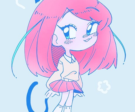 ちびキャラ★イラスト制作いたします SNSアイコンやヘッダー、その他用途に！デフォルメイラスト★ イメージ2