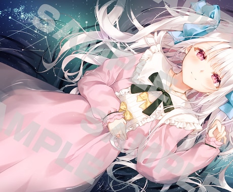 商用可◎キラキラしたイラストお描きします MV/配信サムネイル/立ち絵/グッズ等幅広く対応◎ イメージ1