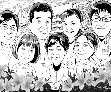 転勤・退職祝いなどの記念品イラストを作成します 一緒に過ごした貴重な時間や思い出をイラストにします。 イメージ2
