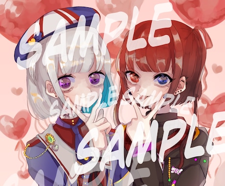 7日以内納品☆夢絵、カップルイラスト制作いたします どんなカップリングでも受け付けます イメージ2