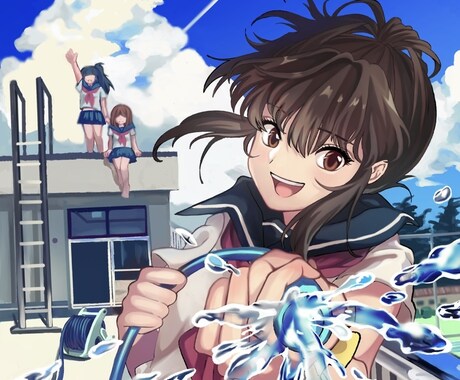 一枚絵やキャラクターイラスト描きます 表紙やCDジャケット、動画サムネなどに！人目を惹く一枚を イメージ2