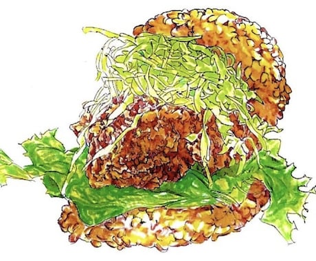 個人飲食店向け｜手描きフードイラスト制作します 美味しそう！を引き出す食べ物イラスト描きます イメージ2