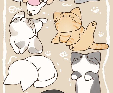 もっちりかわいいイラスト制作します 商用◎3月以内であればスピーディーにご対応可能です♪ イメージ2