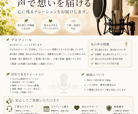 心に残るナレーションをお届けします イメージ1