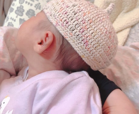お好みの色で赤ちゃん用のどんぐり帽子を編みます 世界にひとつの可愛いどんぐり帽子をオーダーメイド イメージ1