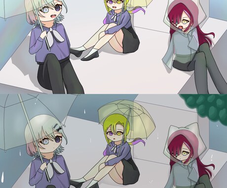 背景有りの一枚絵をお描き致します 歌ってみたのサムネやMVイラスト等にも イメージ2