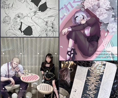 一枚絵/立ち絵/夢絵/デザイン なんでも描きます 線画とカッコイイ男性が得意です♪ イメージ2