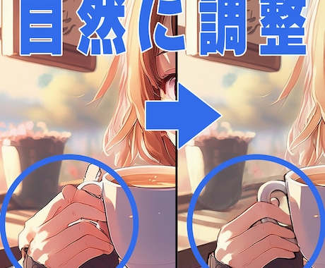 画像生成AIイラストのを手を整えます 現役イラストレーターが加筆修正いたします イメージ1
