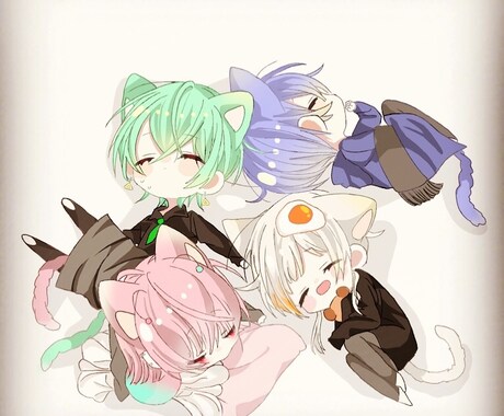 最短1日♡可愛いイラスト描きます アイコン,ゲーム実況や歌みたのサムネなど、ご要望に応じます! イメージ2