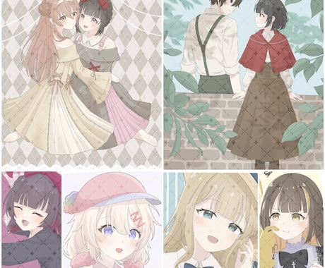 かわいいイラスト作成します アイコンやサムネに！ラフ修正無制限◎ イメージ2