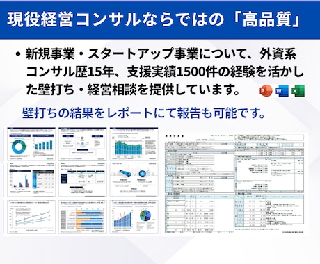 壁打ち◢◤新規事業・スタートアップに助言します 【無料相談】外資系コンサル歴15年・支援実績1500件の経験 イメージ2