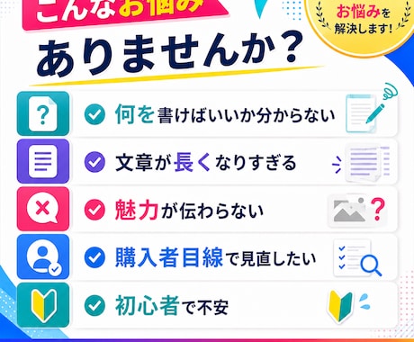 初心者向けココナラのサービス文章を整えます 文章が未整理でもOK、購入者に伝わる出品文へ イメージ2