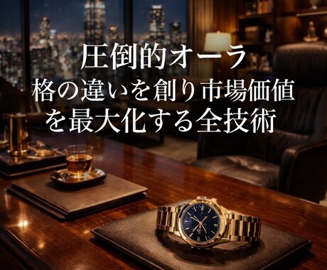 圧倒的オーラを。格の違いを創る全技術投入します 【圧倒的オーラ】格の違いを創り市場価値を最大化する全技術 イメージ1