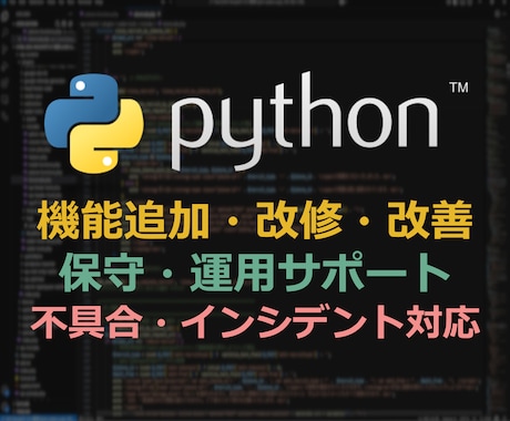 Pythonを用いた機能改修、保守を担当します 【経験豊富なシステムエンジニアが対応】 イメージ1