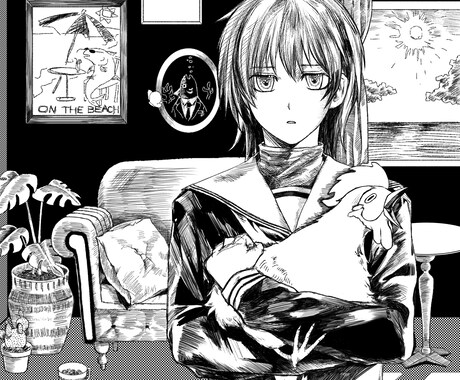 SNSなどで使用できるアイコンなどを作成をします 個性的な絵柄でのイラストを作成します イメージ1